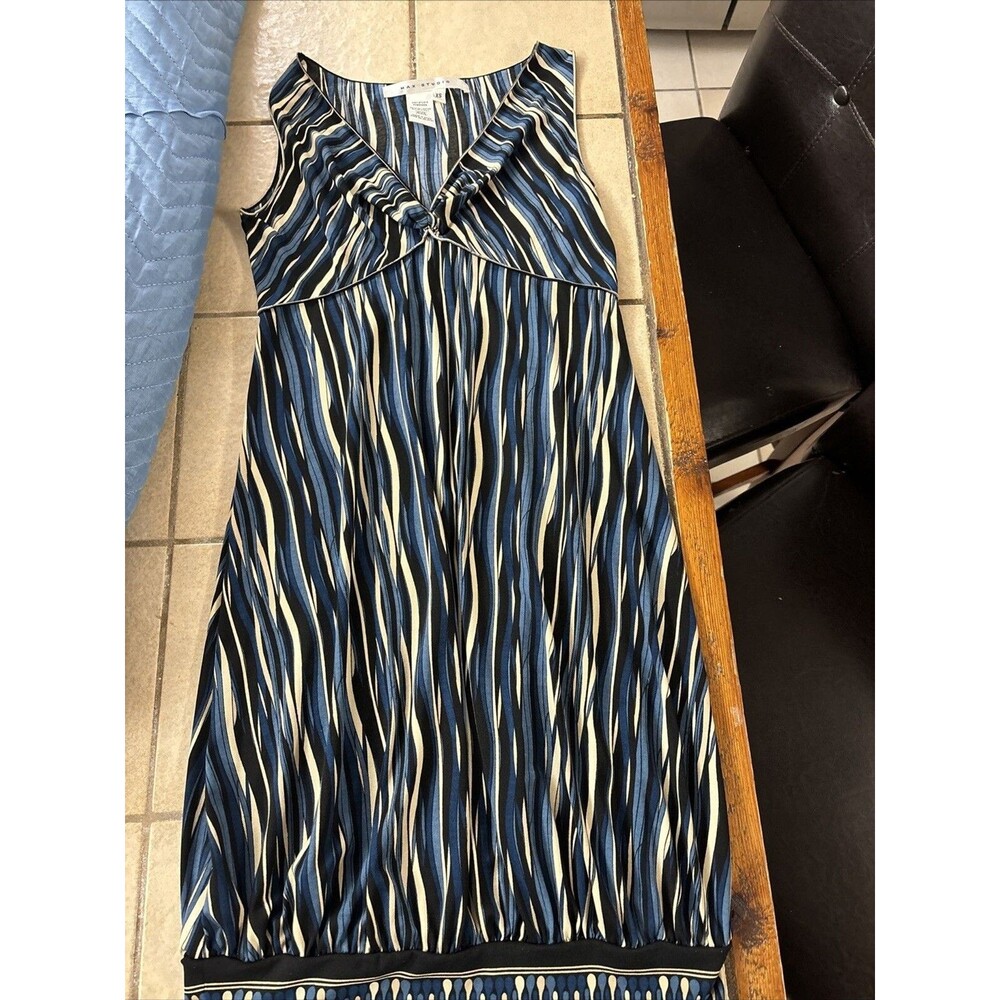 Max Studio bodycon dress Blue  and black XS